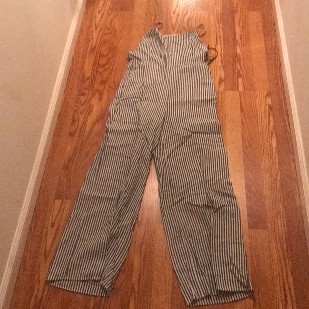 Gray and white jumpsuit from Forever 21